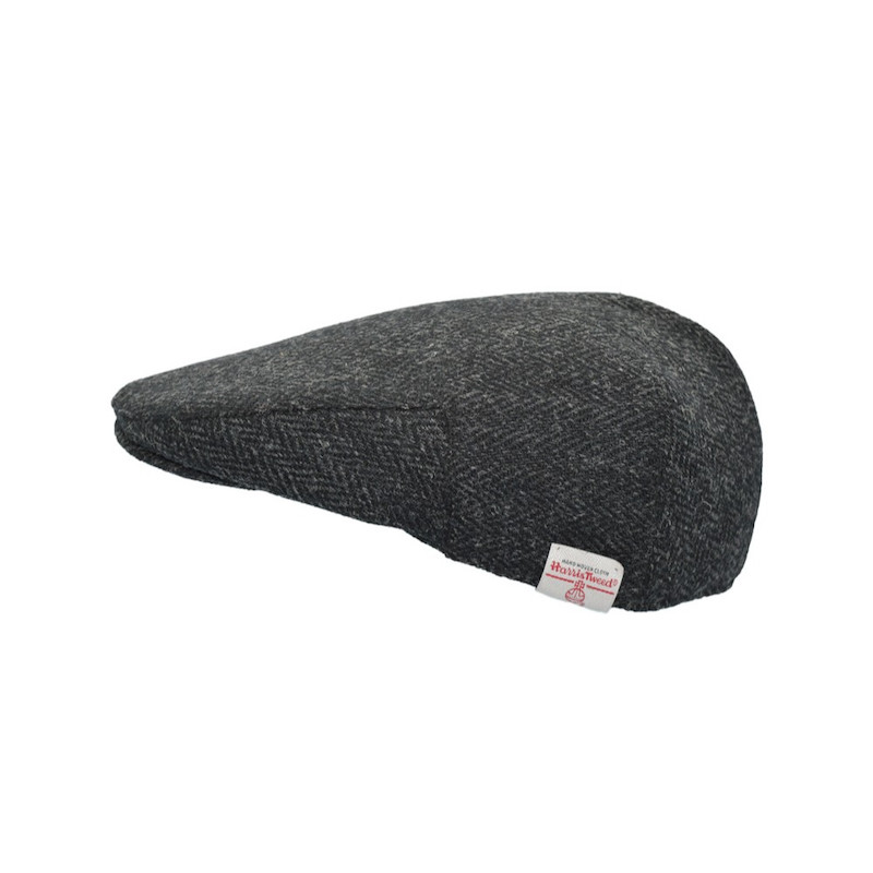 Made in UK Timeless classic Harris Tweed Oakmoor Flat Cap Color Gun Metal